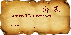 Szathmáry Barbara névjegykártya