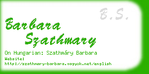 barbara szathmary business card